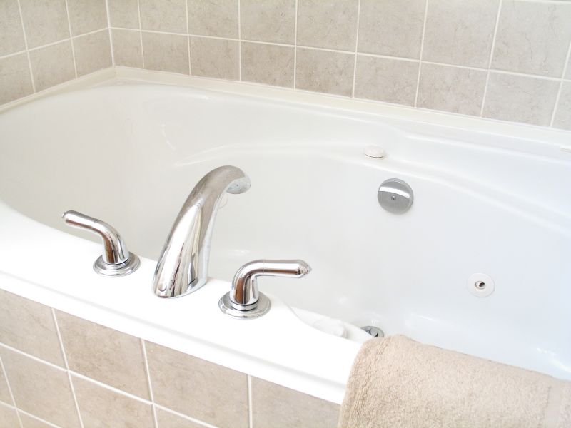 Refinished Bathtub with Modern Fixtures